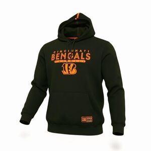 Cincinnati Bengals NFL Team Hoodie Mens M Black Orange Football Pullover NWOT